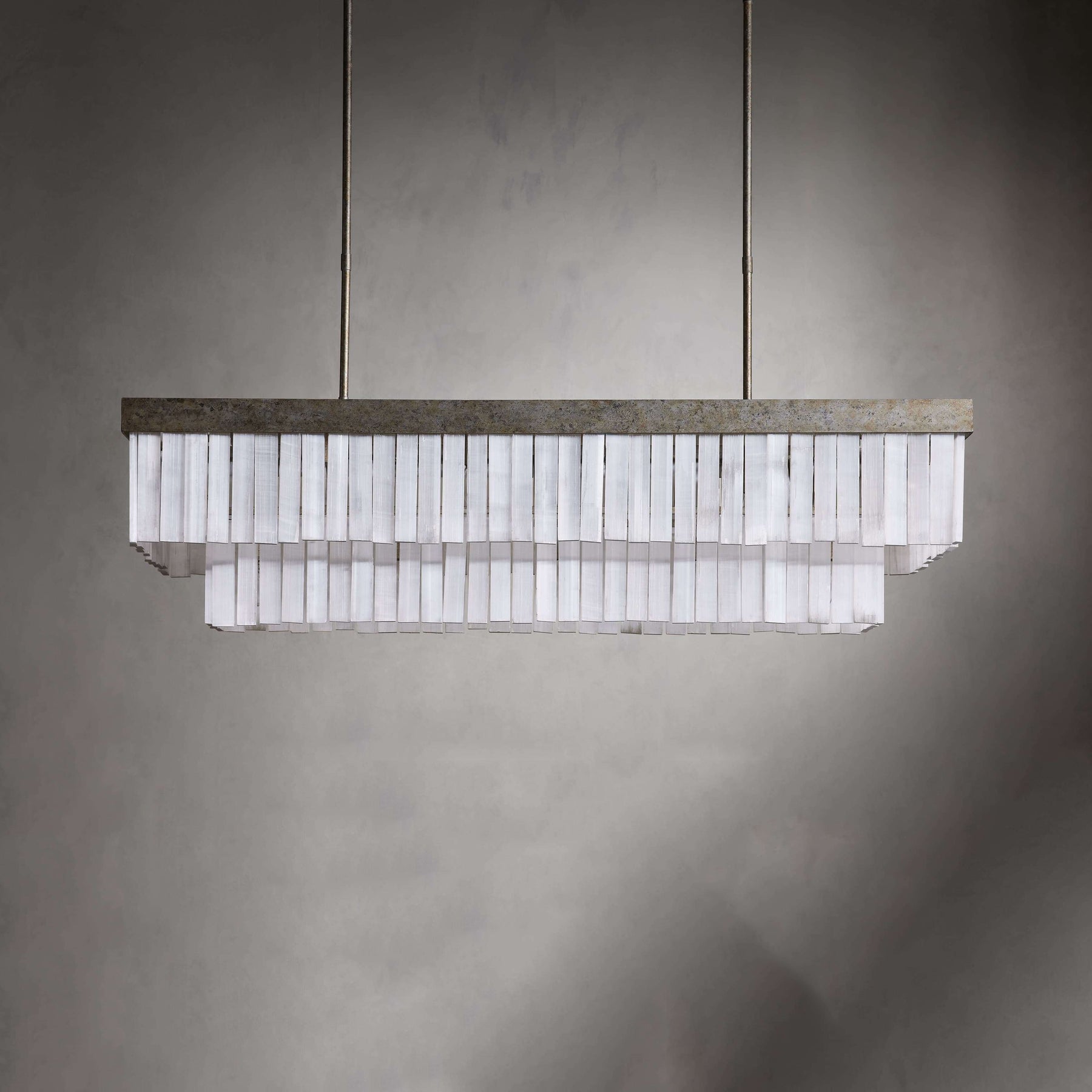 Camron Luxury Selenite Linear Chandelier 49'' 59''