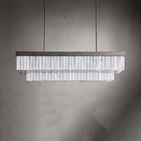 Camron Luxury Selenite Linear Chandelier 49'' 59''