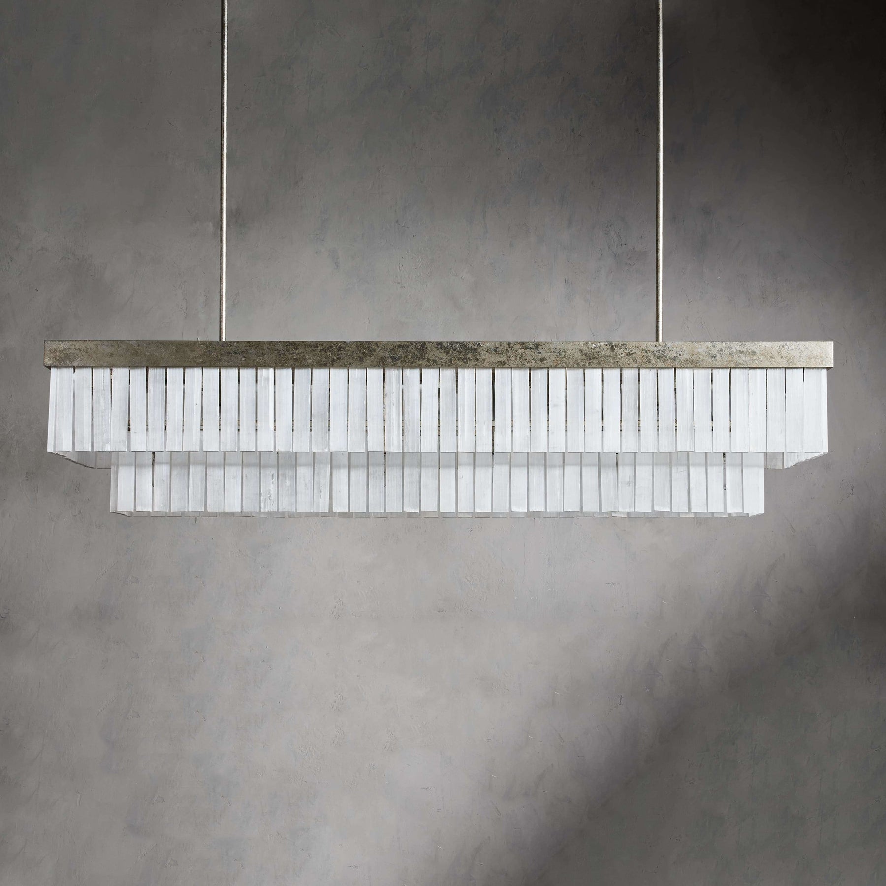 Camron Luxury Selenite Linear Chandelier 49'' 59''