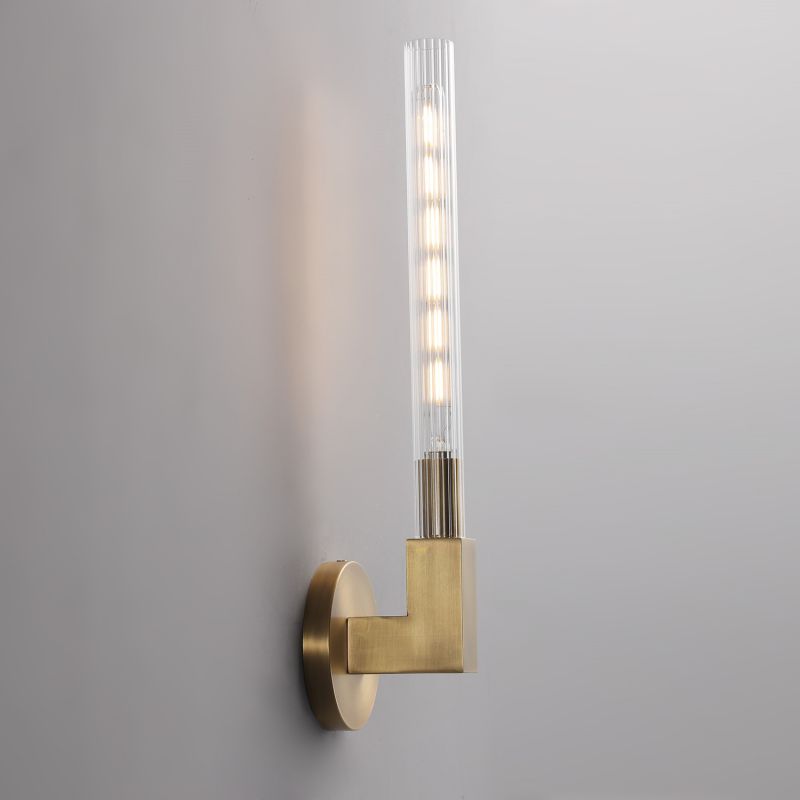 Candlestick Glass Wall Sconce