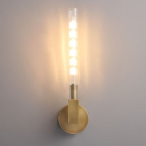 Candlestick Glass Wall Sconce