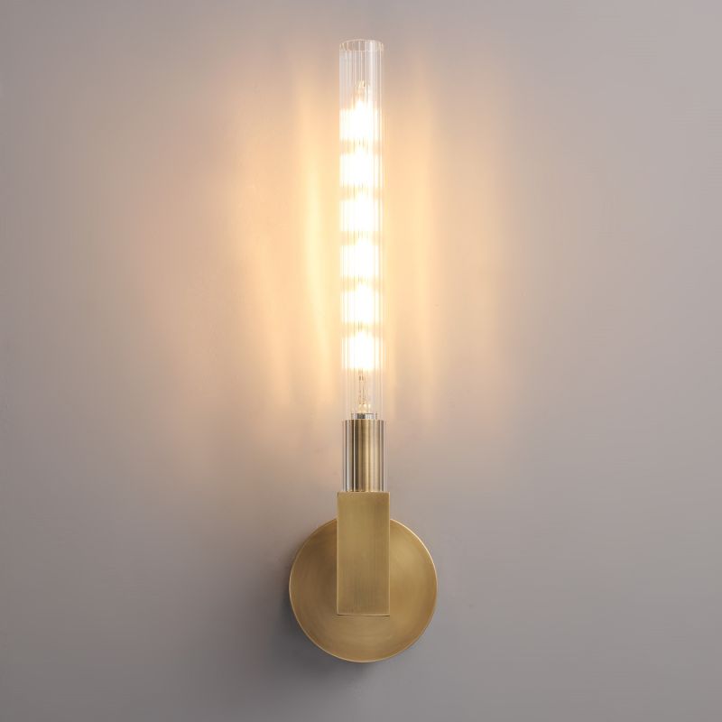 Candlestick Glass Wall Sconce