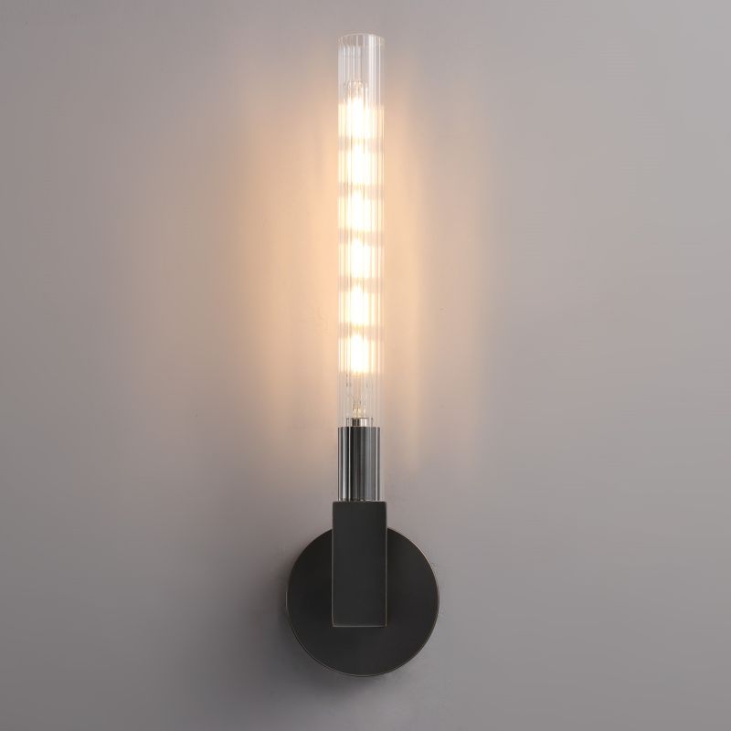 Candlestick Glass Wall Sconce