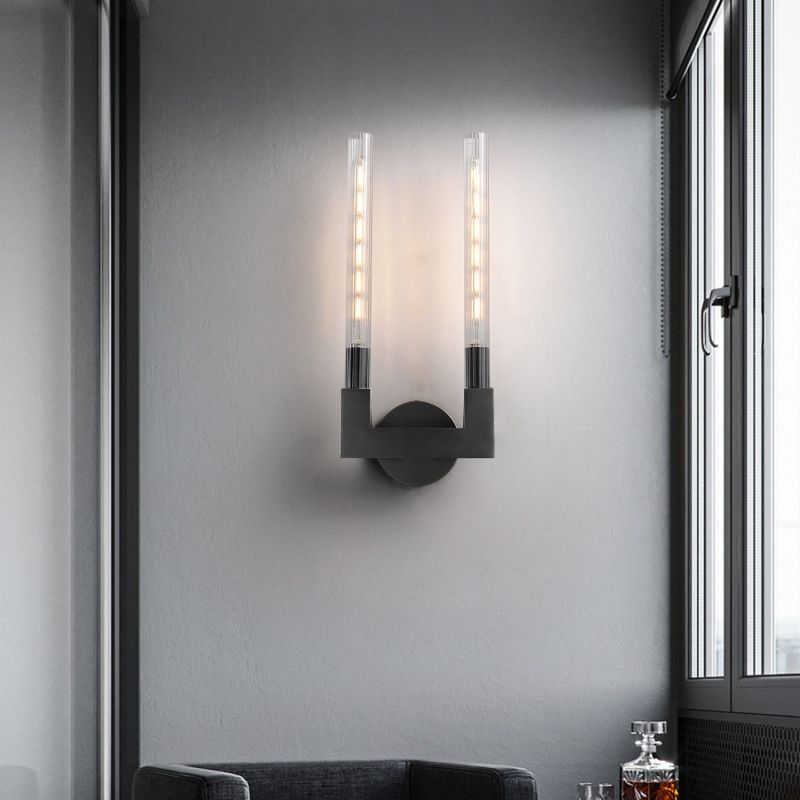 Candlestick Glass Wall Sconce