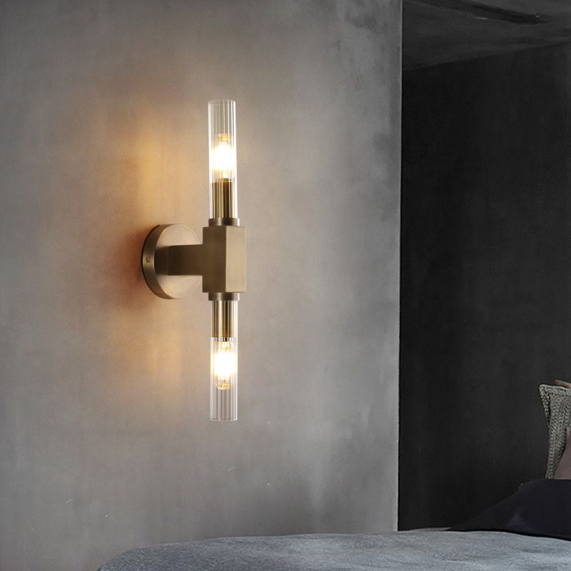 Candlestick Glass Wall Sconce