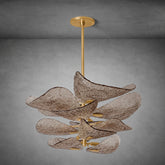 Cardiff Gold Leaf Glass Chandelier