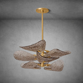 Cardiff Gold Leaf Glass Chandelier