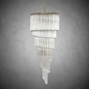 Chandelier  Cascada Spiral Clear Crystal Nickel