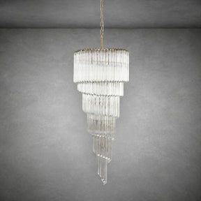 Chandelier  Cascada Spiral Clear Crystal Nickel