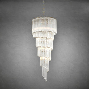 Chandelier  Cascada Spiral Clear Crystal Nickel