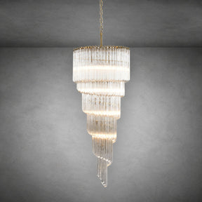 Chandelier  Cascada Spiral Clear Crystal Nickel
