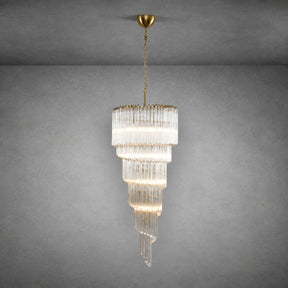Chandelier  Cascada Spiral Clear Crystal Nickel