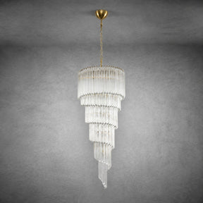 Chandelier  Cascada Spiral Clear Crystal Nickel