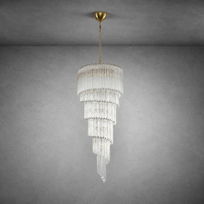 Chandelier  Cascada Spiral Clear Crystal Nickel