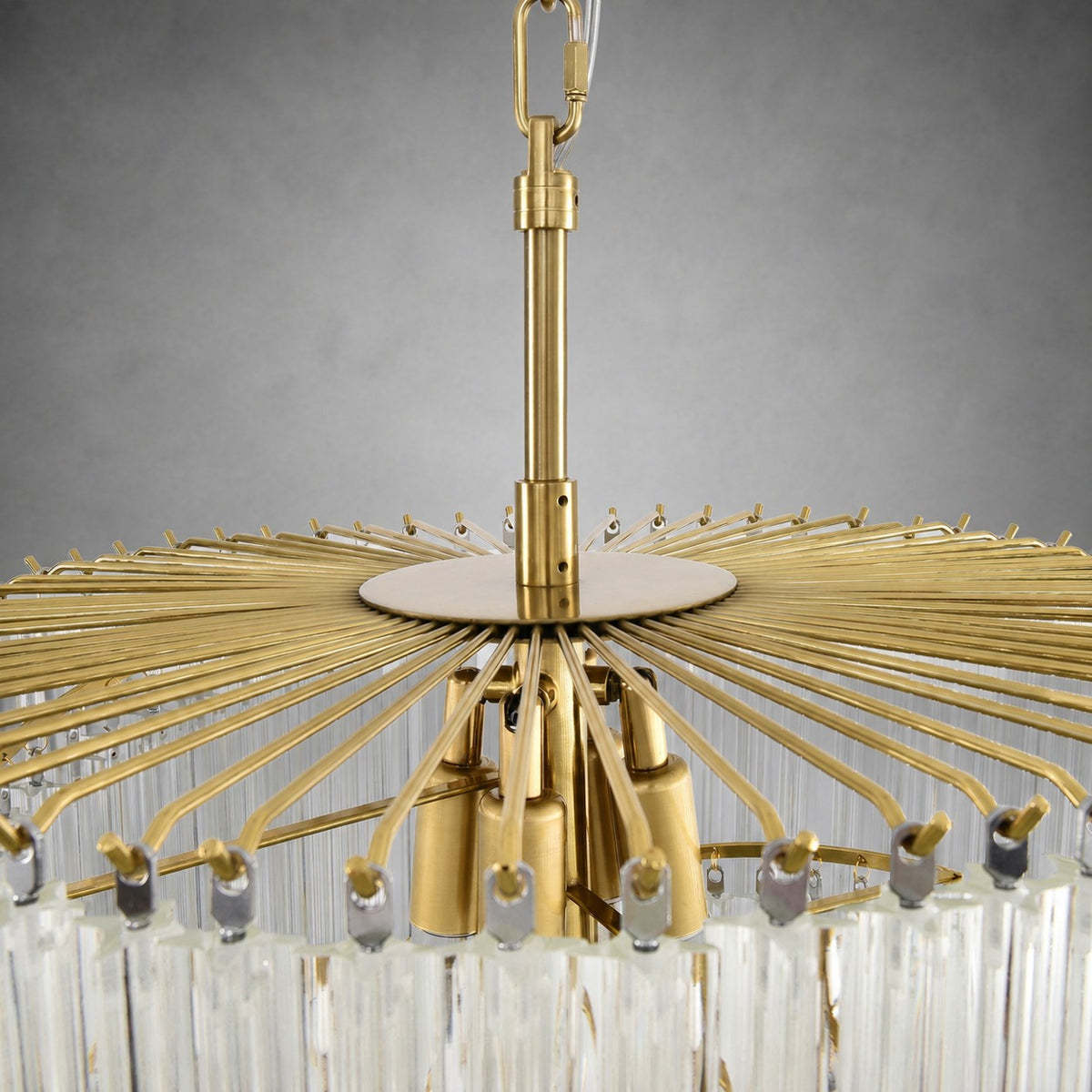 Chandelier  Cascada Spiral Clear Crystal Nickel