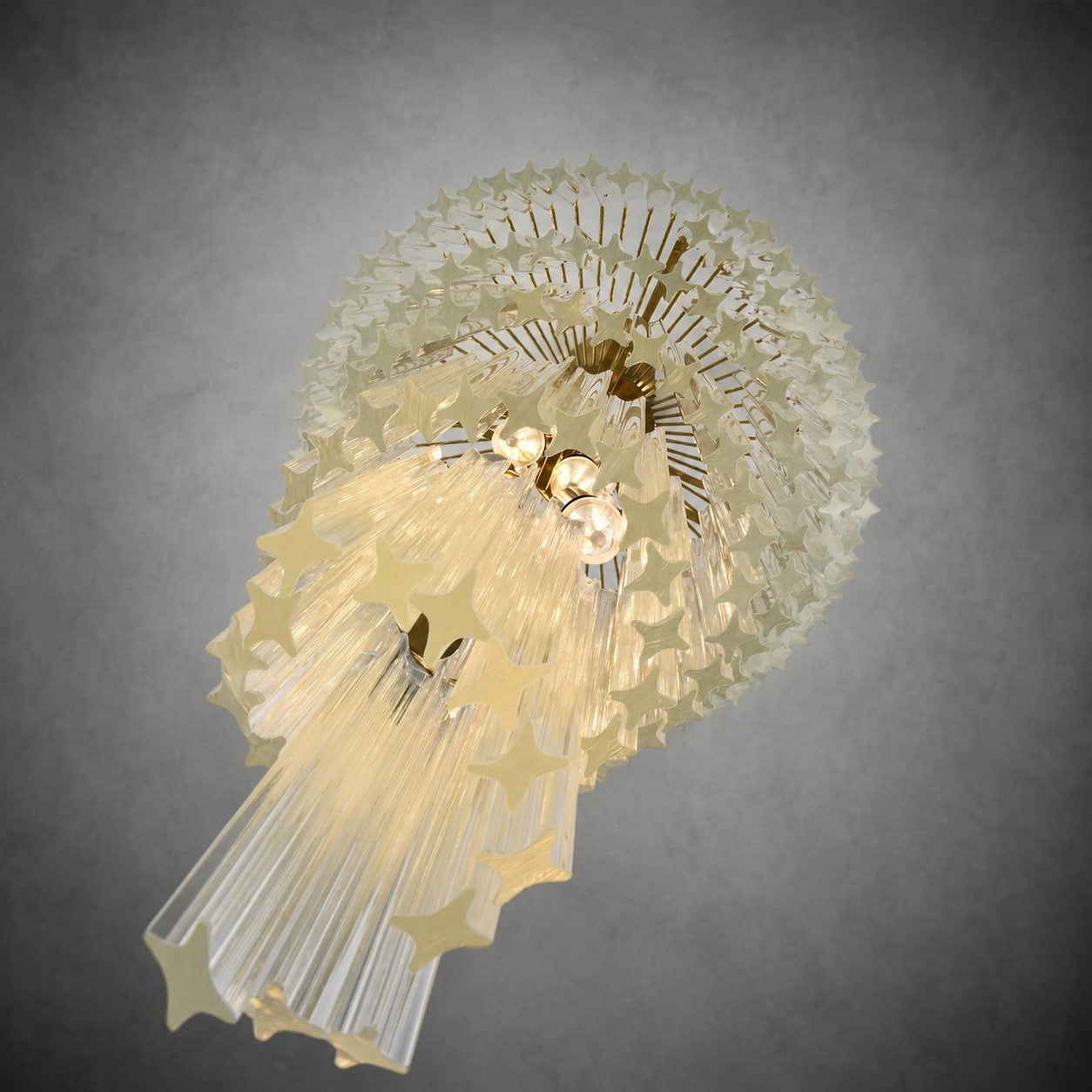 Chandelier  Cascada Spiral Clear Crystal Nickel