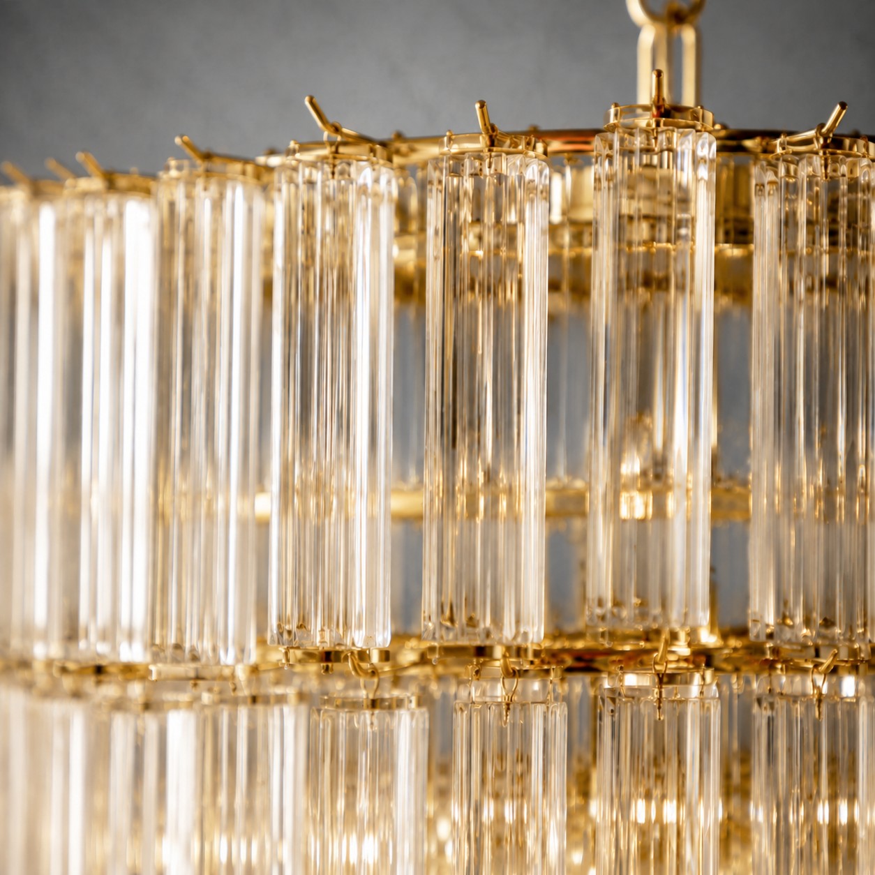 Cascade Tiered Chandelier Artisan Murano Style