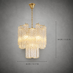 Cascade Tiered Chandelier Artisan Murano Style