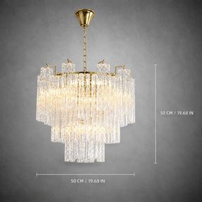 Cascade Tiered Chandelier Artisan Murano Style