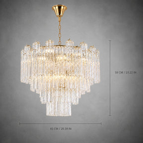Cascade Tiered Chandelier Artisan Murano Style