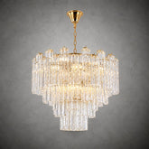 Cascade Tiered Chandelier Artisan Murano Style