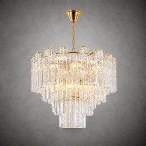 Cascade Tiered Chandelier Artisan Murano Style