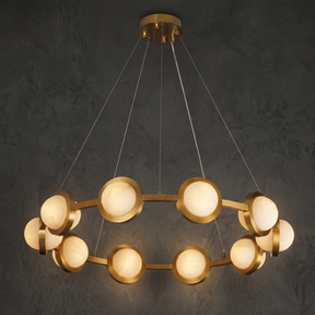 Alabaster Ring Chandelier in polished