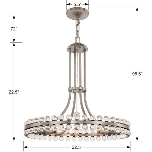 Caven 8 Light Chandelier 22''