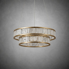 Crystara Modern Moroccan Stone Chandelier 31"
