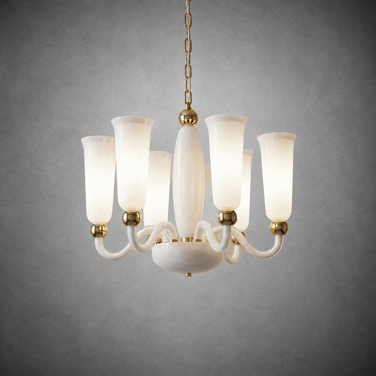 Cristallo Modern Glass Pendant Light 24"
