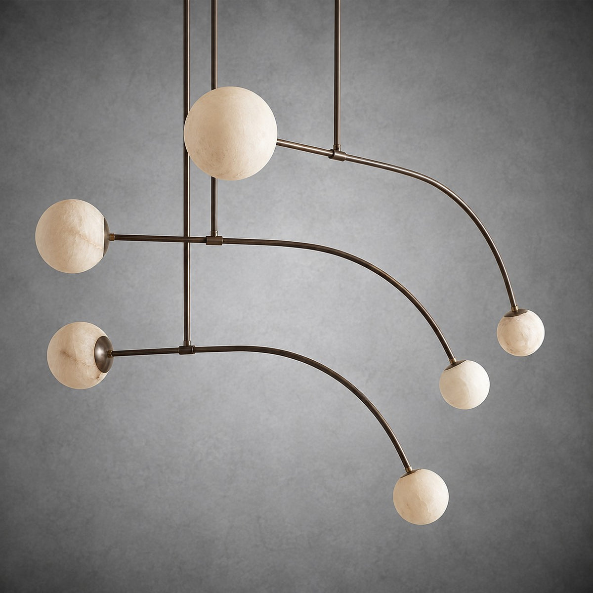 Arc Orb Alabaster Pendant Light
