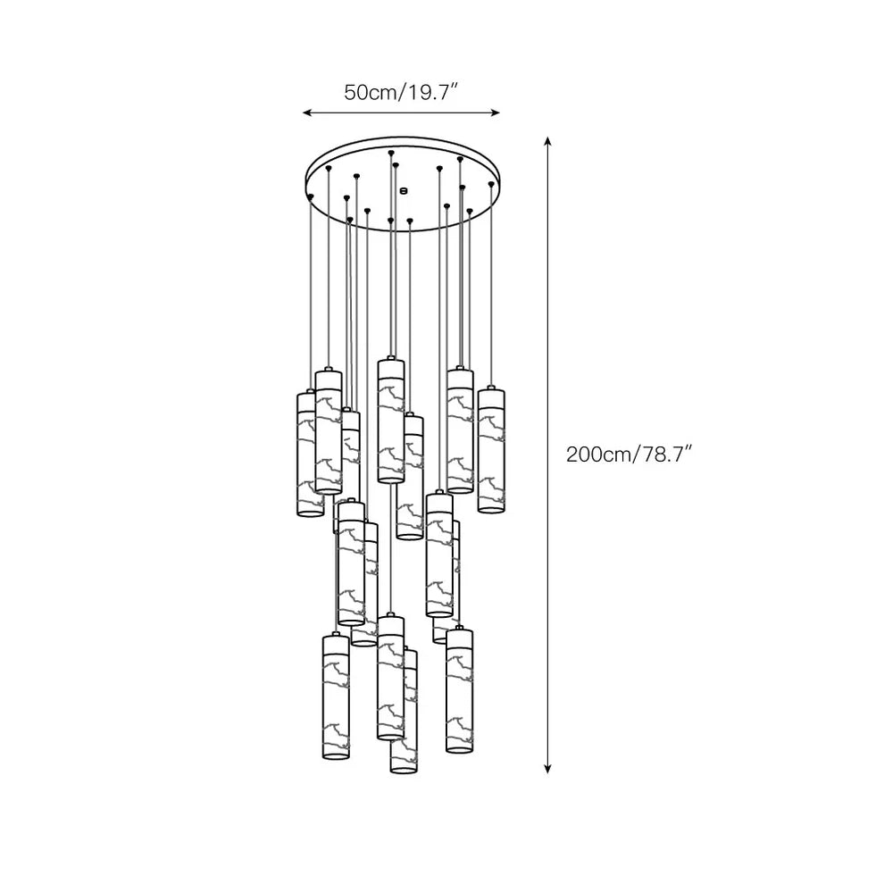 Celestial Alabaster Cascade Chandelier