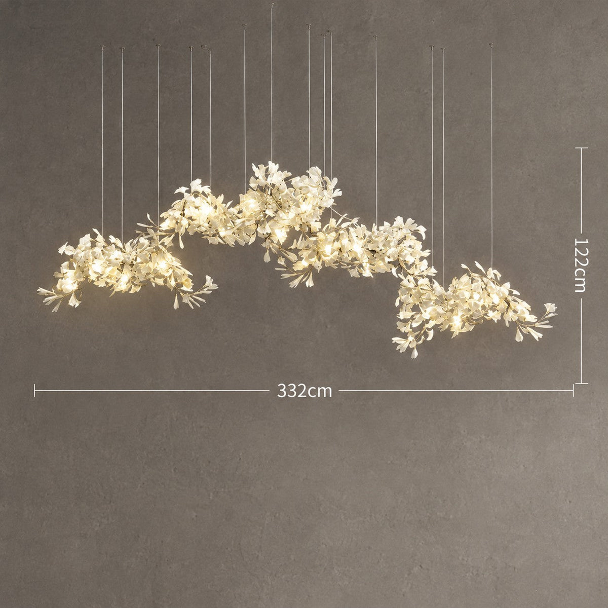 Ceramic Ginkgo Chandelier 4 Sizes