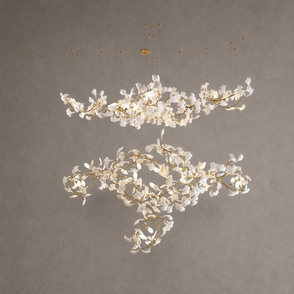 Ceramic Ginkgo Chandelier 4 Sizes