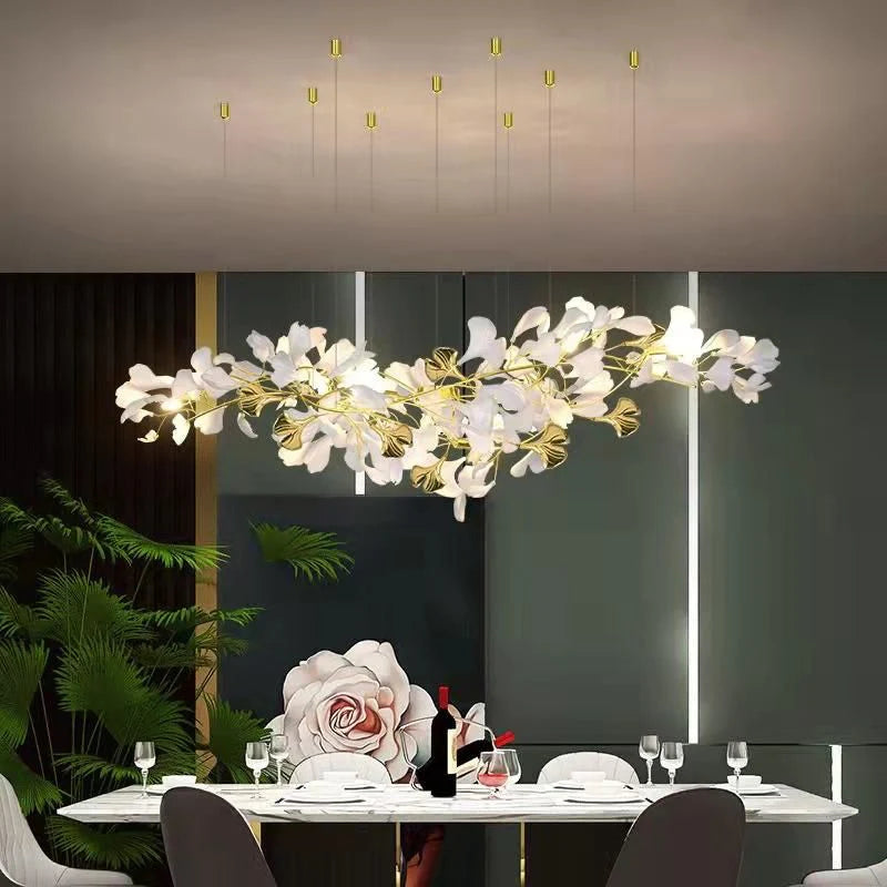 Ceramic Ginkgo D Branch Chandelier