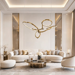 Cerchio Brass Ring Chandelier