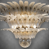 Chandelier Sculptural Floral Glass Style Floralys