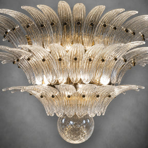 Chandelier Sculptural Floral Glass Style Floralys
