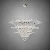 Chandelier Sculptural Floral Glass Style Floralys
