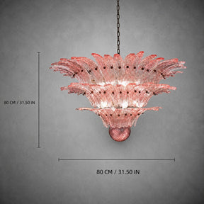 Chandelier Sculptural Floral Glass Style Floralys