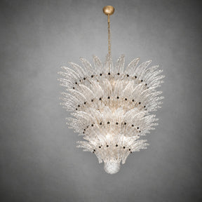 Chandelier Sculptural Floral Glass Style Floralys