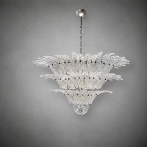 Chandelier Sculptural Floral Glass Style Floralys