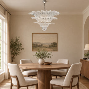 Chandelier Sculptural Floral Glass Style Floralys
