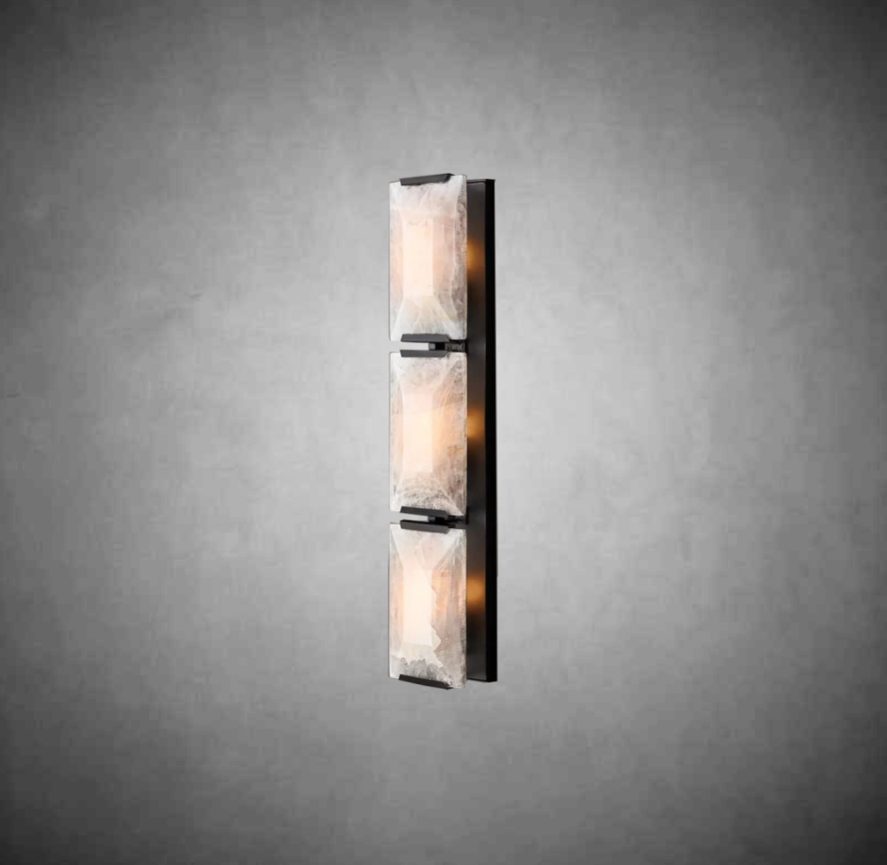Charles Calcite Triple Indoor Wall Sconce Fixture