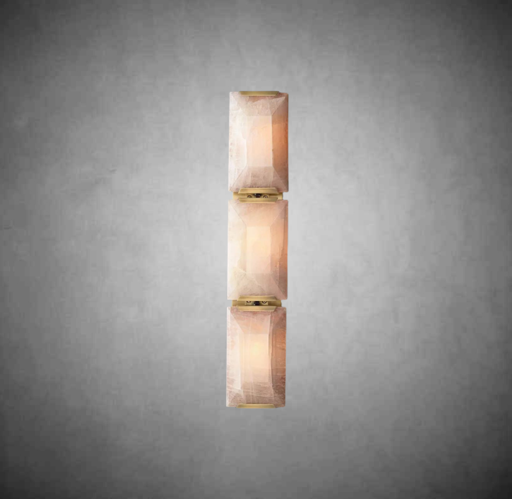 Charles Calcite Triple Indoor Wall Sconce Fixture
