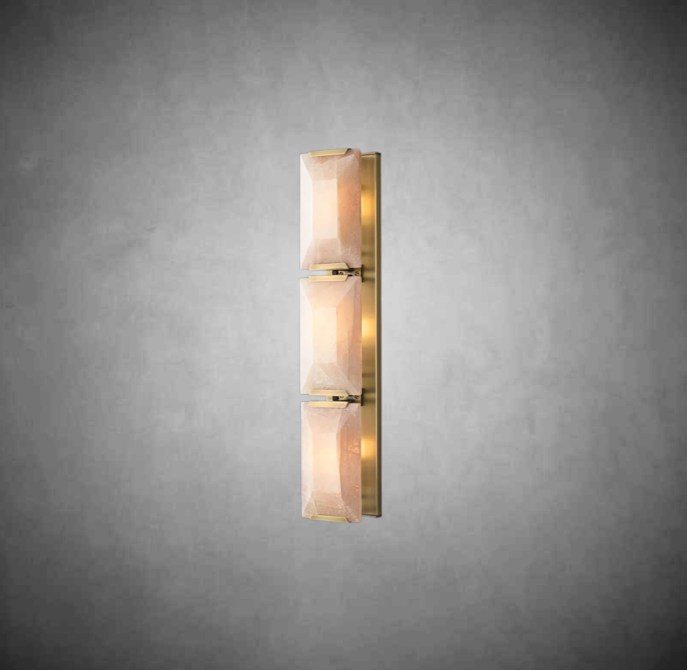 Charles Calcite Triple Indoor Wall Sconce Fixture