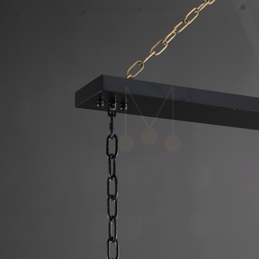 Charles Multicurve Calcite Rectangular Chandelier, Modern Elegance Lamp for Living Rooms, Dining Areas, and Bedrooms