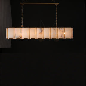 Charles Multicurve Calcite Rectangular Chandelier, Modern Elegance Lamp for Living Rooms, Dining Areas, and Bedrooms
