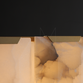 Charles Multicurve Calcite Rectangular Chandelier, Modern Elegance Lamp for Living Rooms, Dining Areas, and Bedrooms