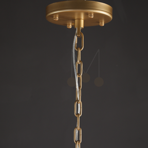 Charles Multicurve Calcite Round Chandelier, Modern Illuminate Lamp for Living Room